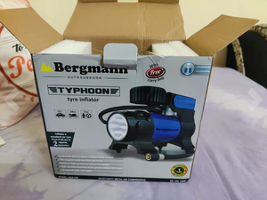 Bergmann Typhoon Heavy Duty Metal Car Tyre Inflator (Blue)